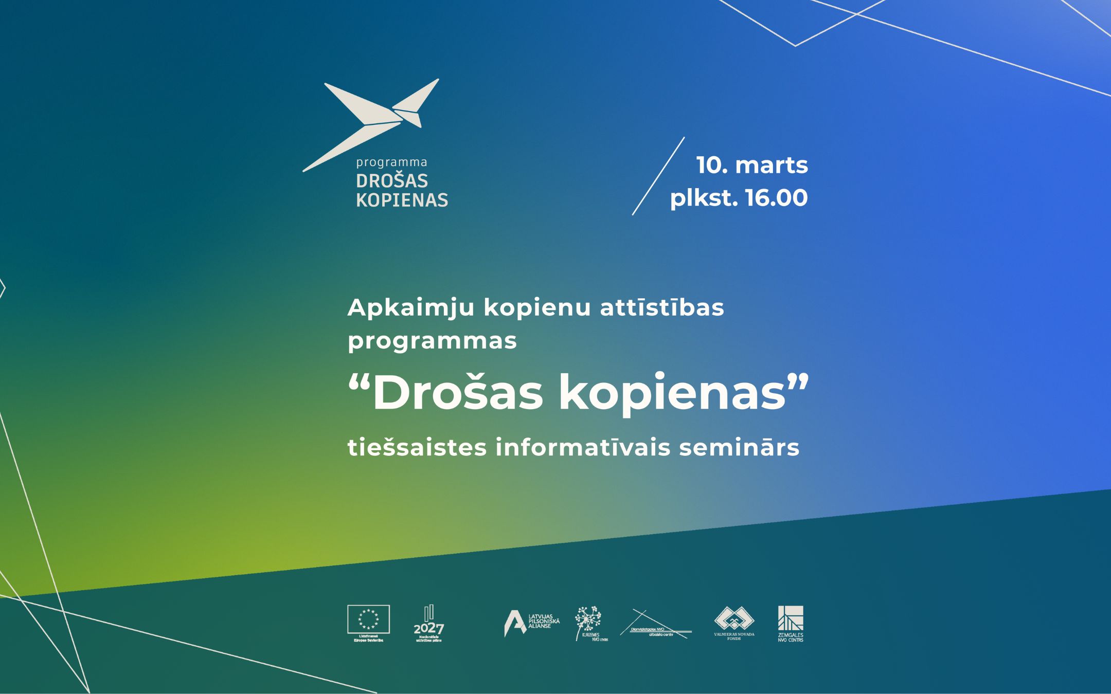 Ilustratīvs plakāts ar pasākuma nosaukumu un krāsainu fonu